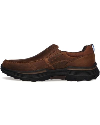 Skechers Expended-sevenoleather Leather Slip On Moccasin - Zwart