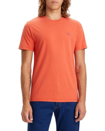 Levi's Ss Original Housemark Tee T-Shirt,Chili,M - Orange