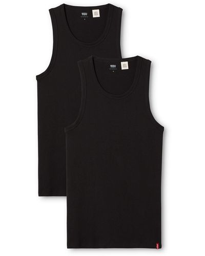 Levi's 2 Pack Sleeveless Knitted Tank Top - Black