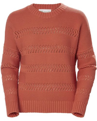 Helly Hansen W Pier Maglia Pointelle Maglione - Arancione