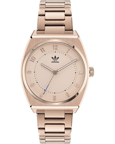 adidas Stainless Steel Rose Gold-Tone Bracelet Watch - Métallisé