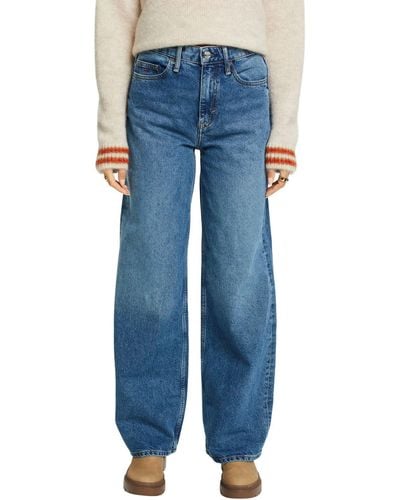 Esprit Jeans mit hohem Bund und geradem Bein - Blau