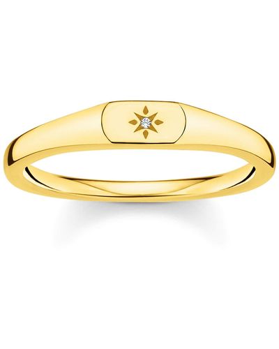 Thomas Sabo Ring Stern Gold 925 Sterlingsilber - Gelb