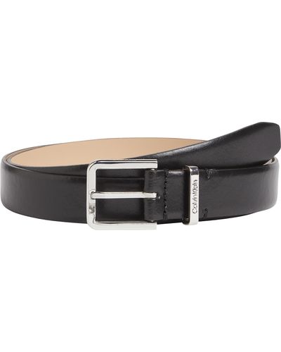 Calvin Klein Re-Lock Logo Belt 30mm K60k610157 Cinturones - Negro