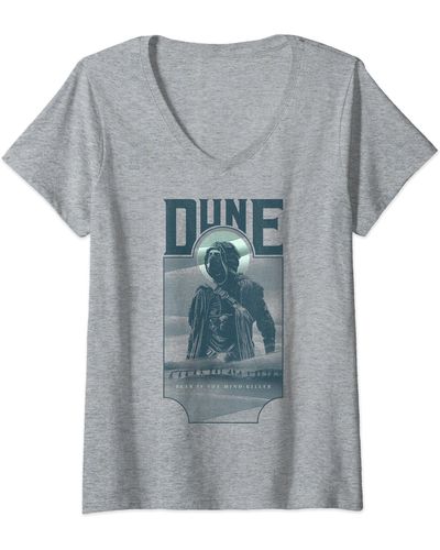 Dune Paul Of Arrakis Portrait T-Shirt avec Col en V - Gris