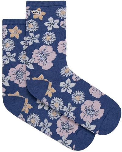 Vans Retro Floral Socks Blue
