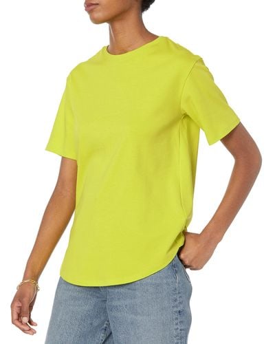 Amazon Essentials Relaxed-fit Organic Cotton Short-sleeve Tunic T-shirt - Yellow