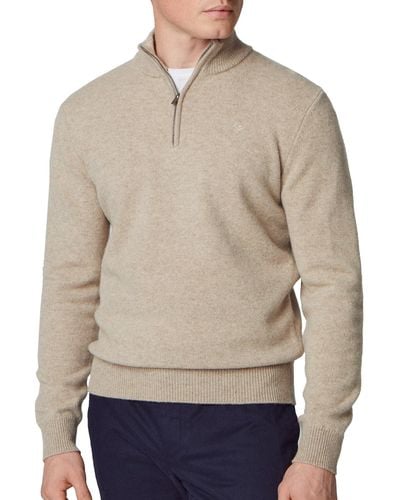 Hackett Hackett Hm703023 Half Zip Sweater XL - Natur