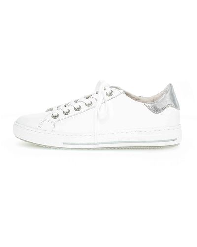 Gabor Comfort Basic Sneaker in Weiß 46.515.60 schuhe - Schwarz