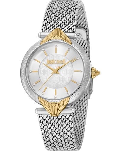 Esprit Analog Japanisches Quarzwerk Uhr mit Edelstahl Armband JC1L237M0085 - Weiß