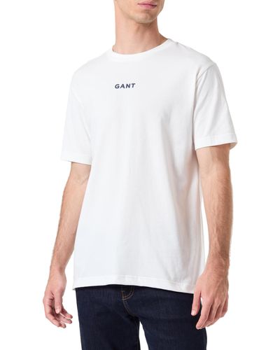 GANT Contrast SMALL Logo Tshirt - Weiß