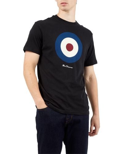 Ben Sherman T-shirt à manches courtes pour homme Imprimé Target Noir