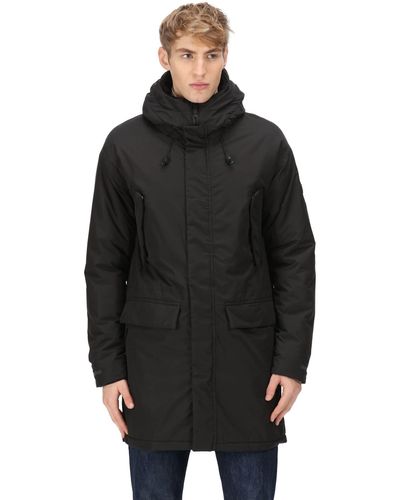 Regatta S Tavaris Long Jacket abrigo impermeable y transpirable con aislamiento thermoguard - Negro