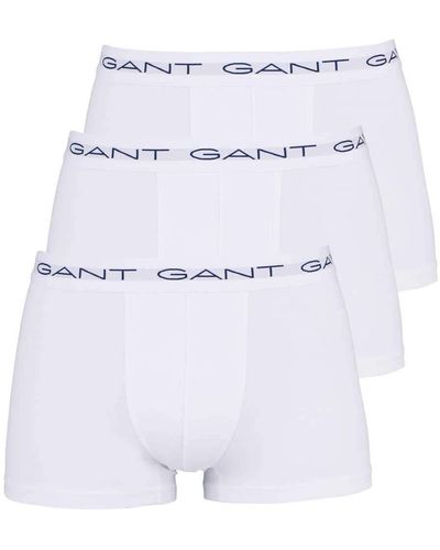 GANT ESSENTIAL 3-PACK TRUNK CTN STR-Pantaloncini Uomo, - Bianco