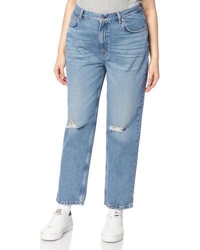 GANT D1. Straight Hw Cropped Jeans Slacks - Blue