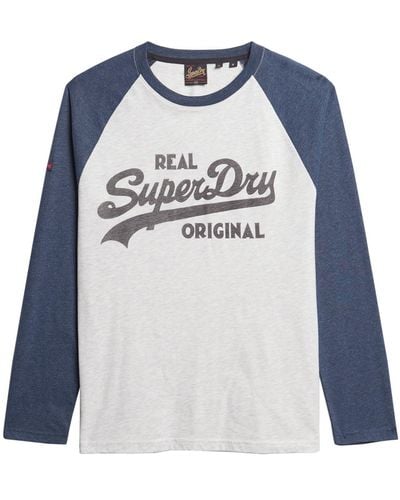 Superdry Athletic Vl Raglan L/s Top T-shirt - Blue