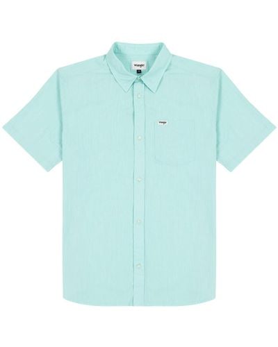 Wrangler SS 1 Pkt Shirt Maglietta - Blu