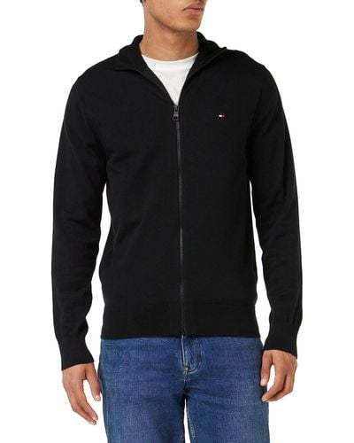 Tommy Hilfiger Cardigan 1985 Zip Through mit Reißverschluss - Schwarz