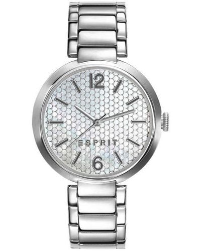 Esprit Analog Quarz Smart Watch Armbanduhr mit Edelstahl Armband ES109032006 - Mettallic