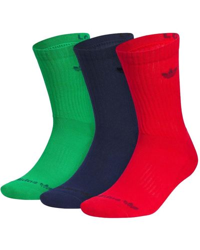 adidas Originals Trefoil 2.0 3 Pack Crew Socks - Green