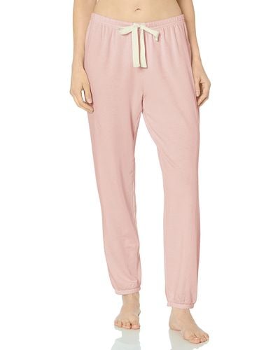 Amazon Essentials Pantalón de Pijama Tipo Jogger de Tejido de Rizo Ligero para Estar en Casa - Rosa