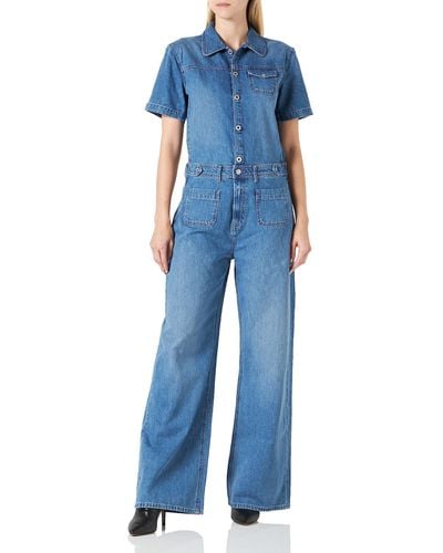 Pepe Jeans Evelyn Jumpsuit Voor - Blauw