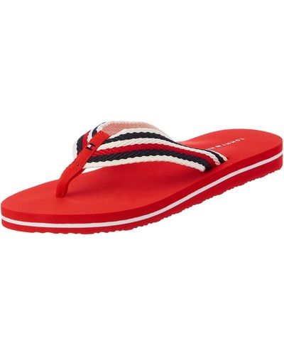 Tommy Hilfiger Tongs Tommy Essential Comfort Sandal Claquettes - Rouge