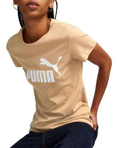 PUMA T-Shirt Essentials Logo XS Dusty Tan Beige - Neutre