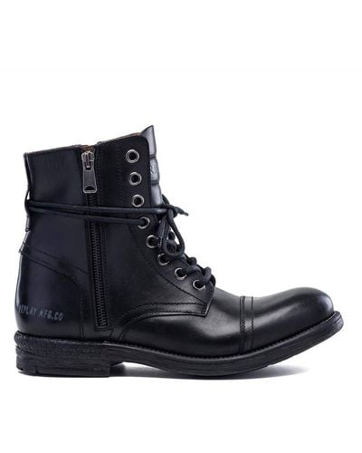 Replay S Packphim Brogue Boots Black 10