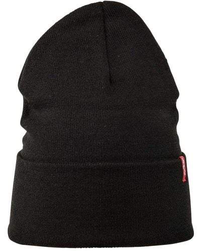 Levi's New Slouchy Beanie W Red Tab Detail - Negro