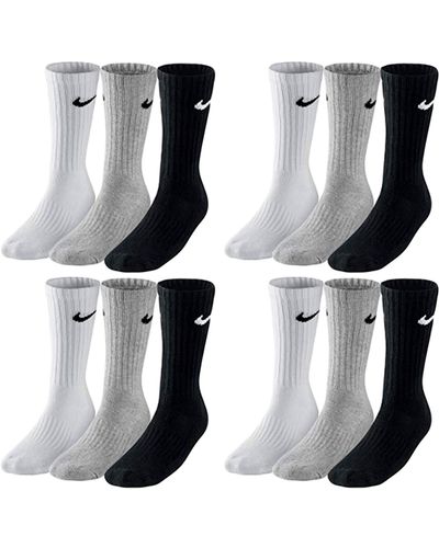 Nike SX4508 Lot de 12 paires de chaussettes pour homme et femme - Multicolore