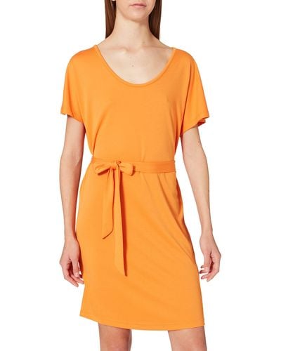 Superdry S TIE Waist Mini Dress - Orange