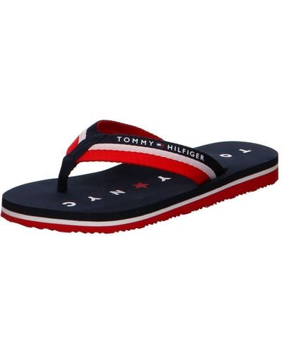 Tommy Hilfiger Tommy Loves Ny Beach Teenslippers Voor - Blauw