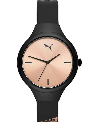 PUMA Contour Quartz Watch with Polyurethane Strap - Noir