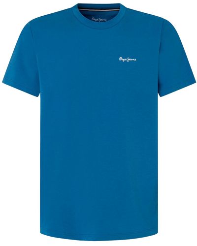 Pepe Jeans Solid Tshirt T-shirt - Blue