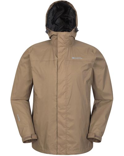 Mountain Warehouse Waterproof & Lightweight Raincoat With Taped - Brown