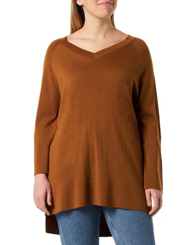 G-Star RAW Oversized V-neck Knitted Pullover - Brown
