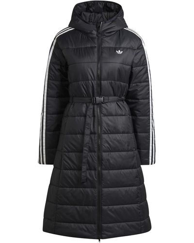 adidas Hooded Premium Long Slim Women's Parka Jacket - Black