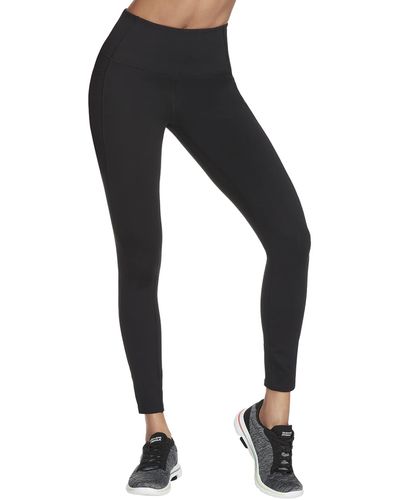 Skechers Walk Go Flex Hoge Taille 2-pocket Yoga legging Broek - Zwart