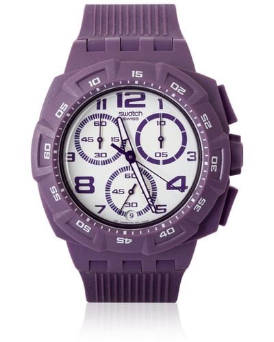 Swatch Uhr-Chronograph Purple Funk SUIV400 - Lila