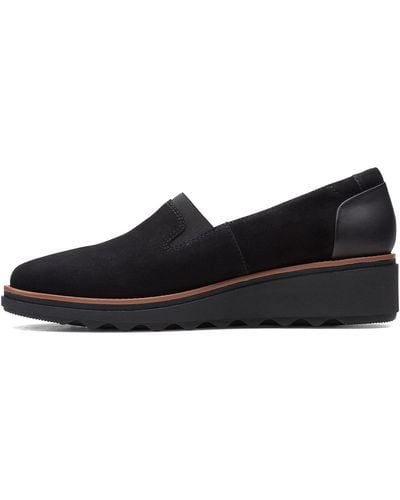 Clarks Sharon Dolly Loafers - Black