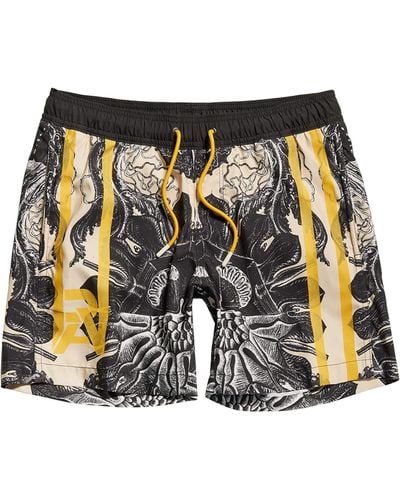 G-Star RAW Dirik Jellyfish Allover Badeshorts - Schwarz