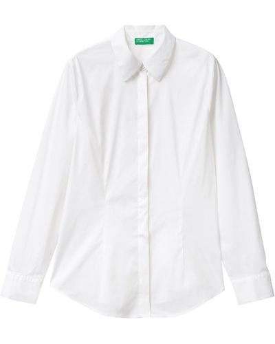 Benetton 5awrdq03b Shirt - White