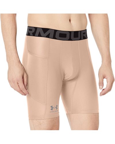 Under Armour Size Heatgear Compression Shorts, - Natural