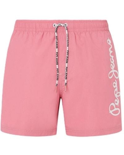 Pepe Jeans Logo Badeshorts - Pink