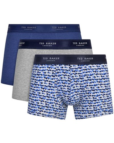 Ted Baker 3er-Pack Baumwollunterhosen Badehose - Blau