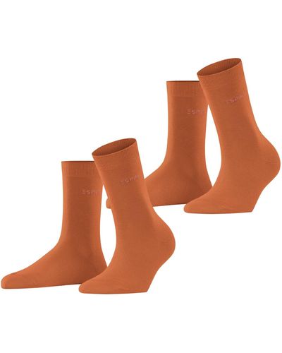 Esprit Socken Uni 2-Pack W SO Baumwolle einfarbig 2 Paar - Braun
