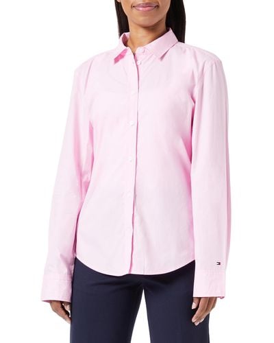 Tommy Hilfiger A Fil Regular Shirt Ls Vrijetijdshemden - Roze