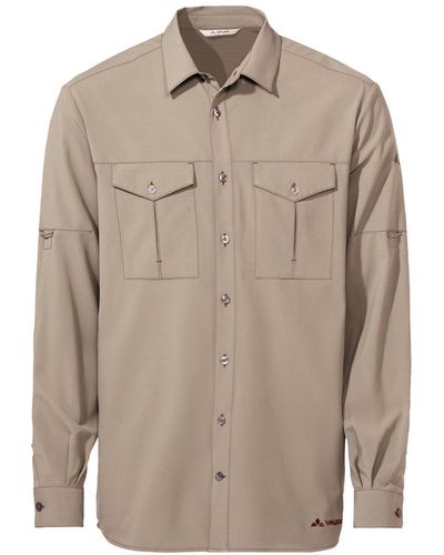 Vaude Hemd-Bluse Rosemoor LS Shirt II Linen Uni XL - Grau