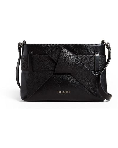 Ted Baker S Bow Pu Crossbody Bag Jet Black One Size